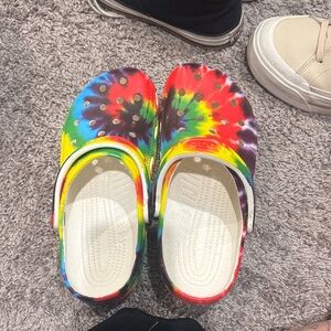 Colorful Tie-Dye Kids Clogs